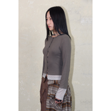 LAYERED BUTTON LOOP TOP