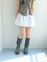 Shirring Flared Dress