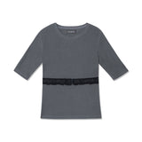 [ULKIN] Lace hook tight top_Charcoal