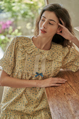 Rivona Short-sleeve Two-piece Yellow[24181WTSSN]
