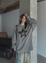 Rスターピグメントルーズフィット長袖Tシャツ