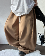 SLACKS 🥠 サイドスナップバルーンロングパンツ 🍰🤎🩶🖤4COLOR