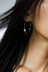 New Shine Star Hoop Earrings (M)
