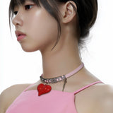 [MADE] ODTH Initials Heart Choker (PINK)