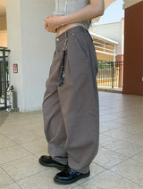 CURVED TUCK BALLOON PANTS (2C)