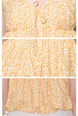 rirri SS25 バケーションウェア 100%コットン フローラル ブラウス - Resort Collection