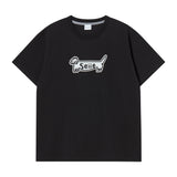 ドッグロゴアップリケオーバーフィットTシャツ ブラック