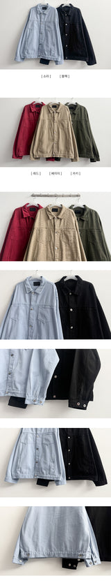 Eit Overfit Solid Cotton Trucker Jacket