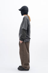 Lou ピグメントカモレイヤードロングスリーブTシャツ