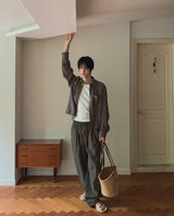 Soven Linen Two-Tuck Banding Pants