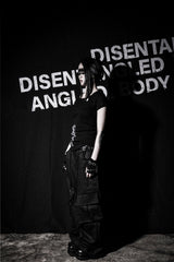 COATED FLARED CARGO PANTS (UNISEX) (MADE)