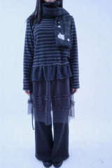 Shirring Dangara Frill T-shirt (2color)