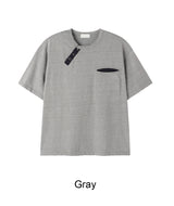 テズダイアゴナルヘンリーネックTシャツ