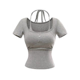 Della Strap Layered T-Shirt