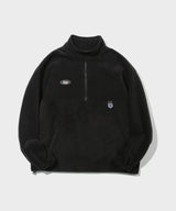 Fleece Button Anorak Deep CharCoal