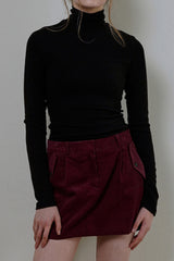 Wool turtleneck top_black