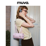 muva. New Cylindrical Shoulder Bag, Premium‑Feel Genuine‑Leather Elegant Niche‑Women’s Purse, New Arrival Mar 28