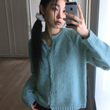 Cuang feminine fit alpaca raglan knit cardigan