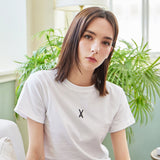 VA 3D Logo Crop T-Shirts / White