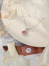 Very daily pink diamond necklace