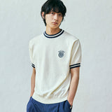 ballast athletic ringer knit sweat cream