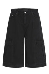 Faded Multi Pocket Crop Shorts