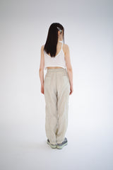 Silky jogger pants, Light khaki