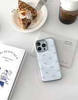 [MADE]クラウドリボン シルバーエポキシ バンパー iPhoneケース MagSafe