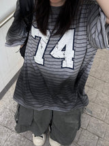 dirty 74 striped t-shirt