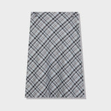Check Long Skirt (cool grey)