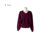 Nuan Daily V-Neck Label Loose Fit Knit
