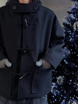 Wool Hooded Duffle Coat (3 Colors)