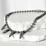 ss-renewal array バレットネックレス_dark silver