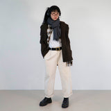 オンブレチェックシャツ (BROWN)