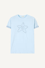 チェックスターワッペンTシャツ