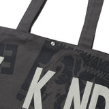 Weekend warrior typography printing tote-bag (Charcoal)