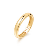 Curve Dome Band 925 Silver + 14k gold plating Ring R056-01G