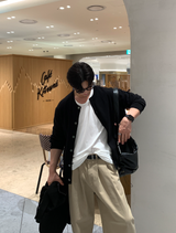 クレートミルドラウンドボタンカーディガン