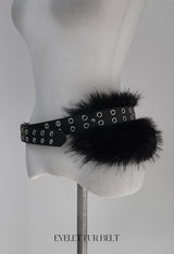 eyelet fur belt (2color)