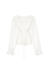 Classic Rosy Chiffon Blouse, Ivory