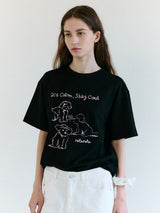 COOL FRIENDS PUPPY T-SHIRT BLACK