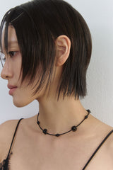 オニキスリンクパターンネックレス – ショート