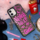Never sleep girl mirror case