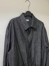 ブラックデニムストリングシャツ