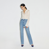 Middle Blue Straight Fit Denim - YWD1DNST001
