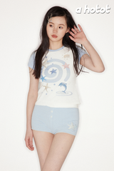 "スターフィッシュスワール"プリントTシャツ