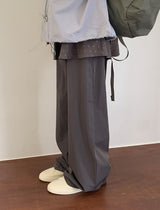 Pisont Dot Layered Skirt Pants