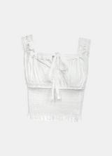 Terry Smoke Crop Blouse