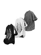 RE-BONE (Skeleton Line)スケルトンプリント ダメージ ルーズTシャツ