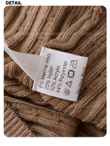 wool button twist embroidered long-sleeved knitwear